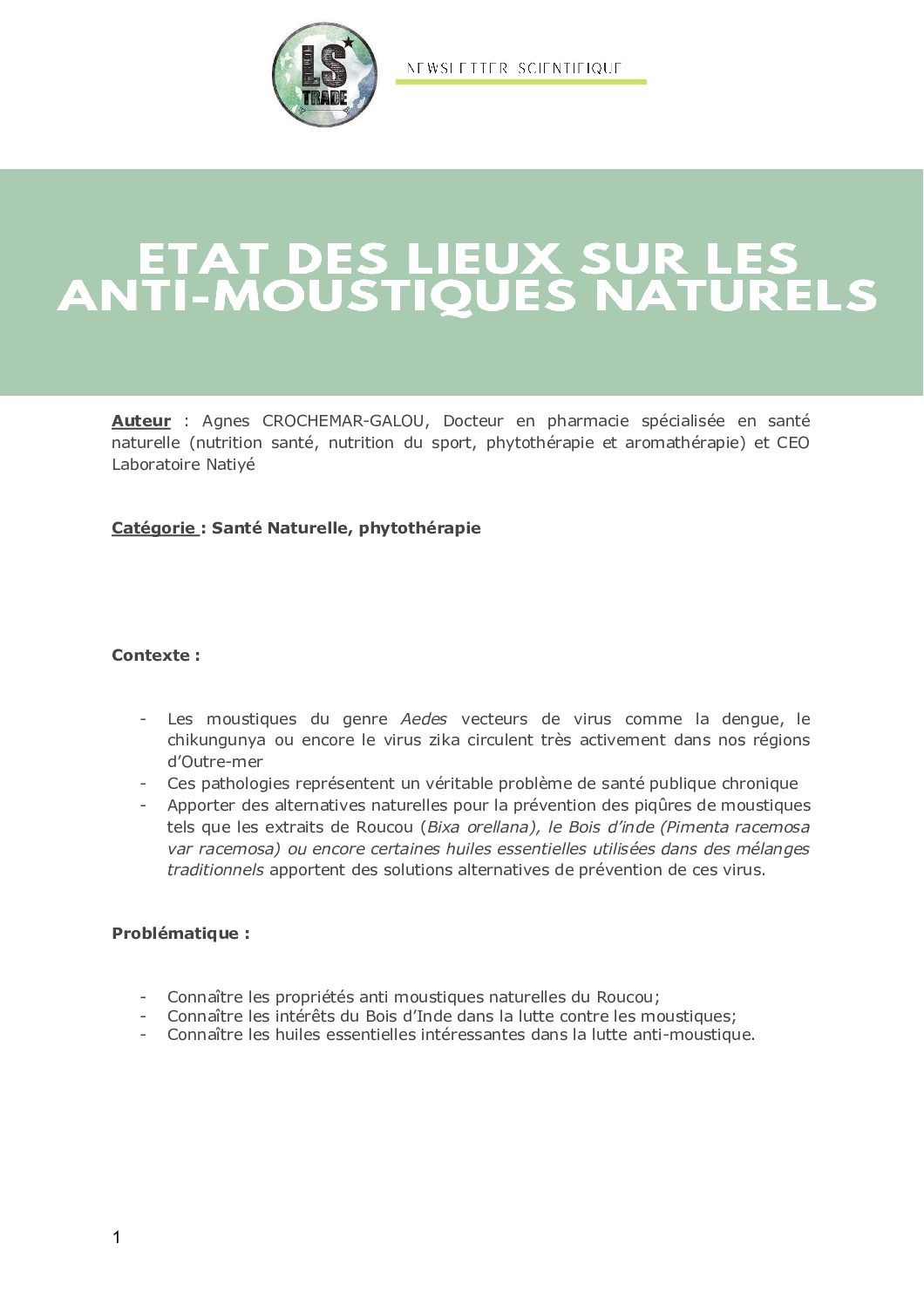 Les anti Moustiques Naturels